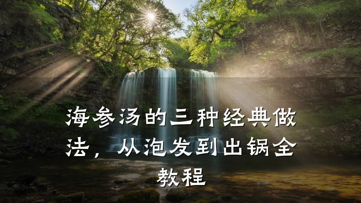 海参汤的三种经典做法,从泡发到出锅全教程