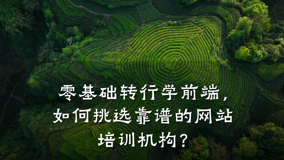 零基础转行学前端,如何挑选靠谱的网站培训机构?