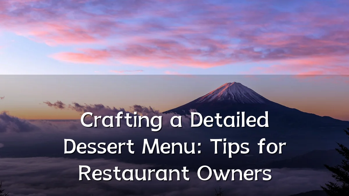 Crafting a Detailed Dessert Menu: Tips for Restaurant Owners